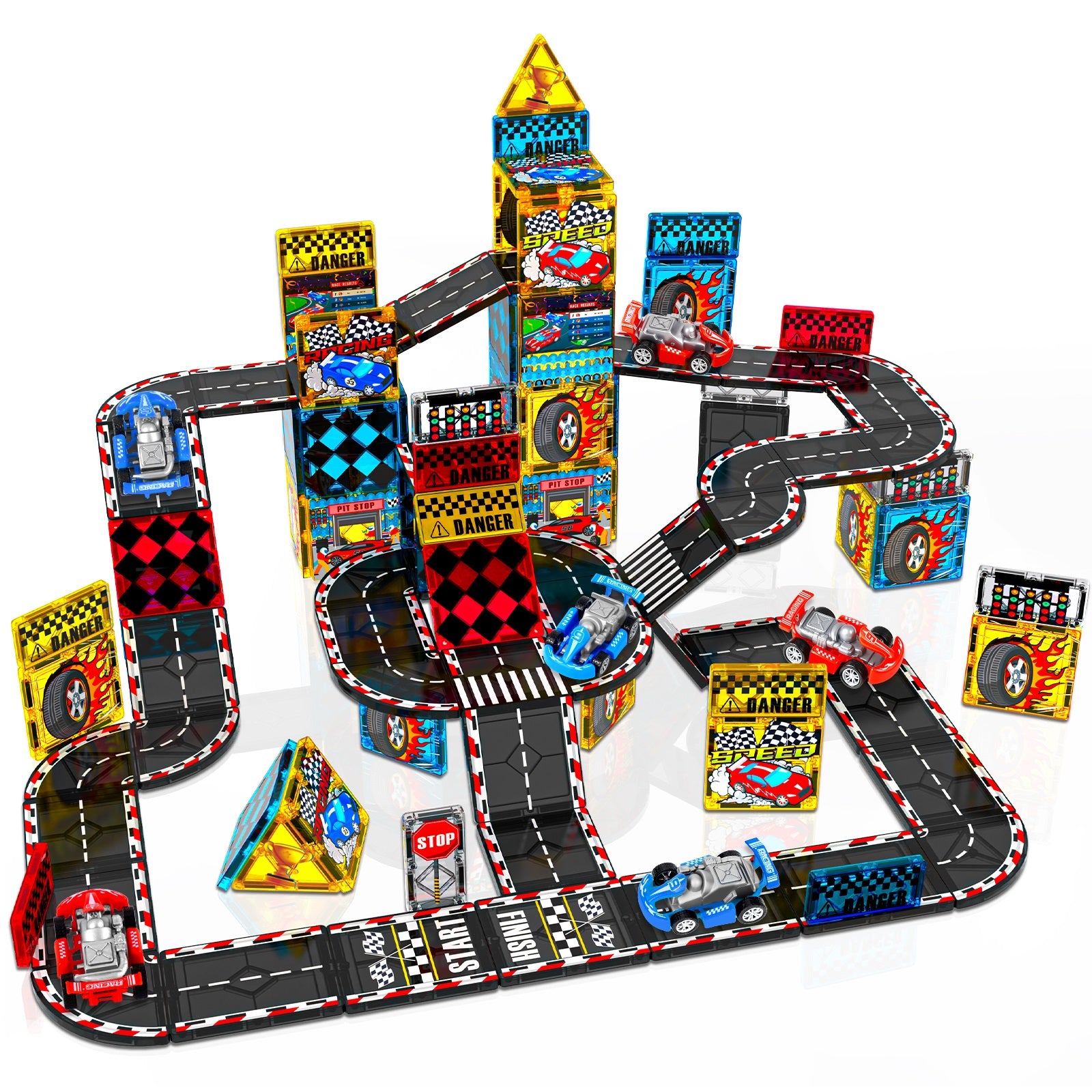 Magnetopia™【Racing Car】Magnetic Building Blocks | 34 PCS | 3.0